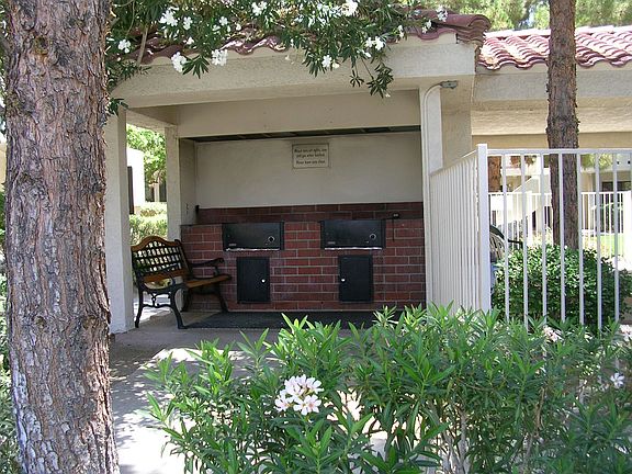 BBQ area near a pool