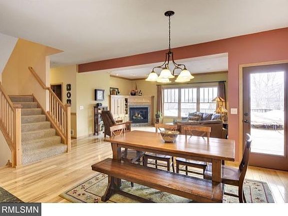 Informal dining with view to living room.