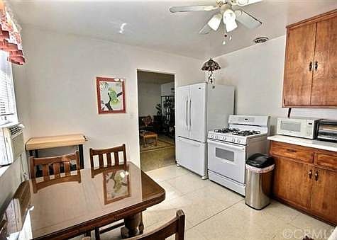 Kitchen with dining area in the rear unit