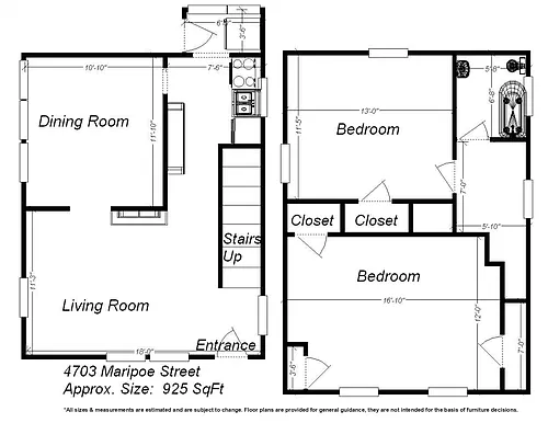 Floor plan 4703 Maripoe Street