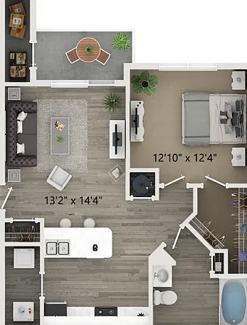 One Bedroom One Bath Floor Plan One Bedroom One Bath Floor Plan