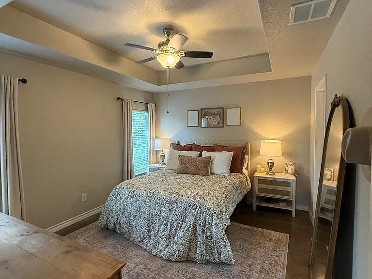 master bedroom from entry view