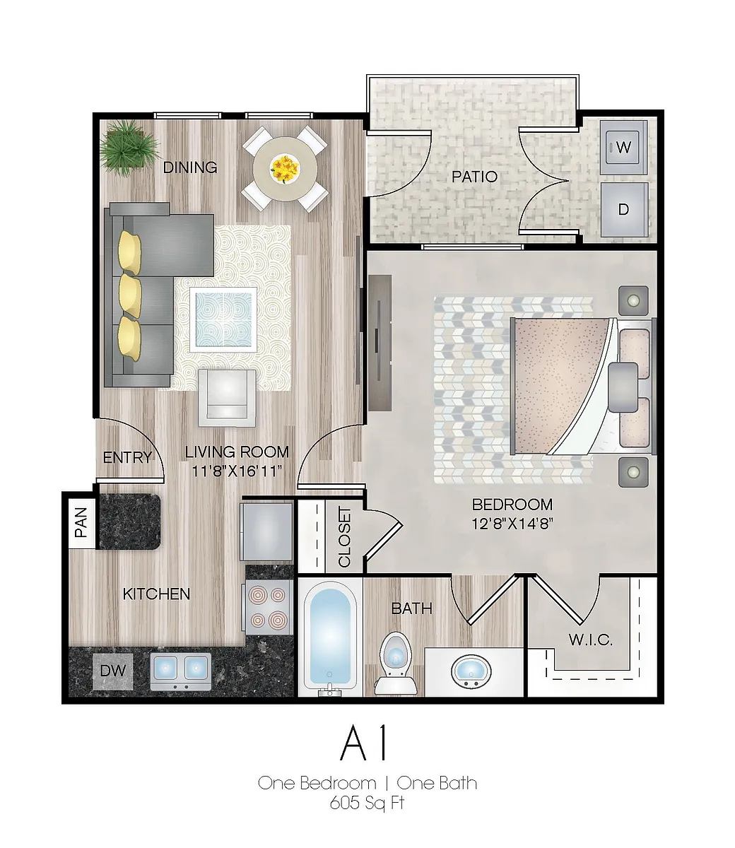 Floor plan A1 - 1X1
