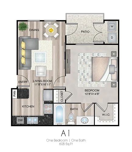 Floor plan A1 - 1X1