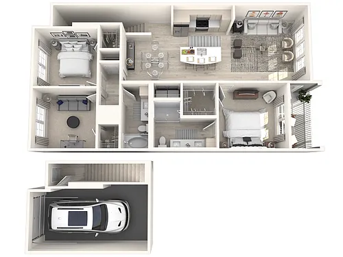 Floor plan D2 - Radiant With Garage