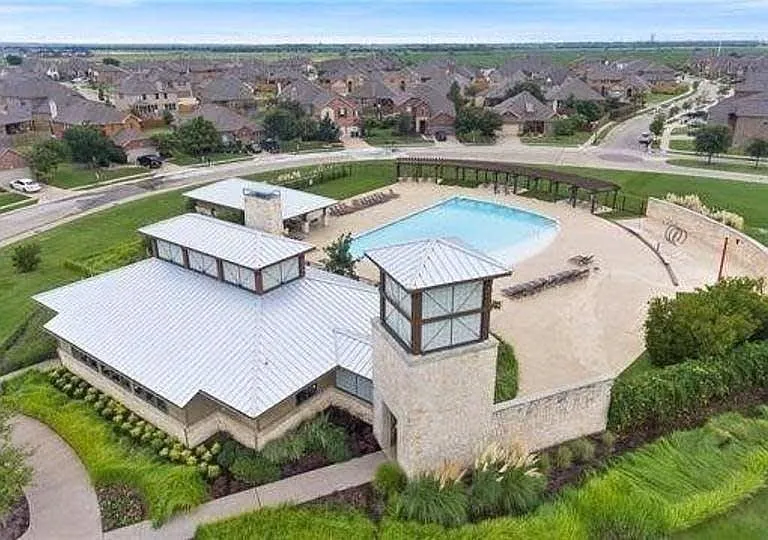 Community clubhouse and pool view