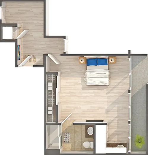 Junior S6 | Studio Floorplan Junior S6 | Studio Floorplan