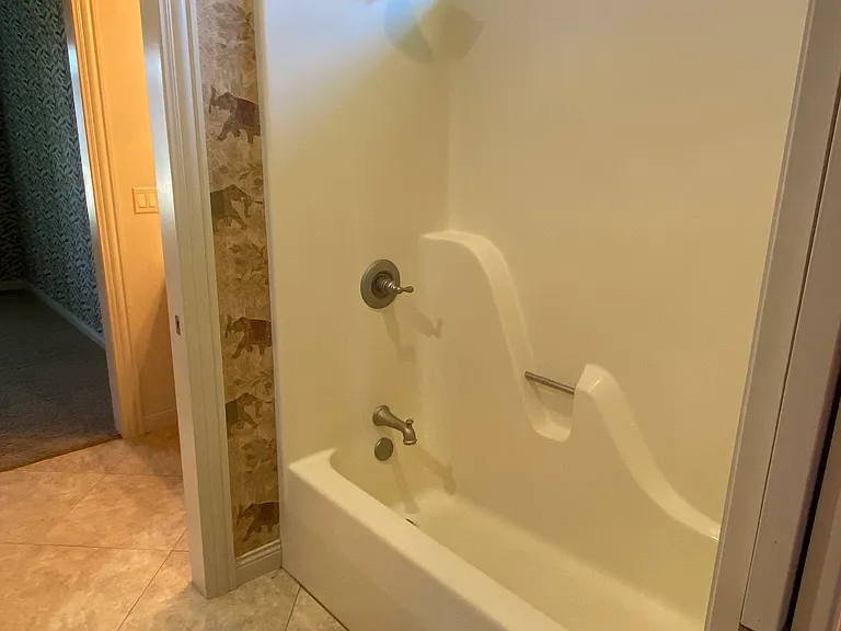 Shower/tub in the Jack and Jill bathroom