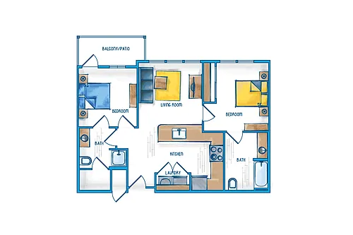 Floor plan 2 Bedroom