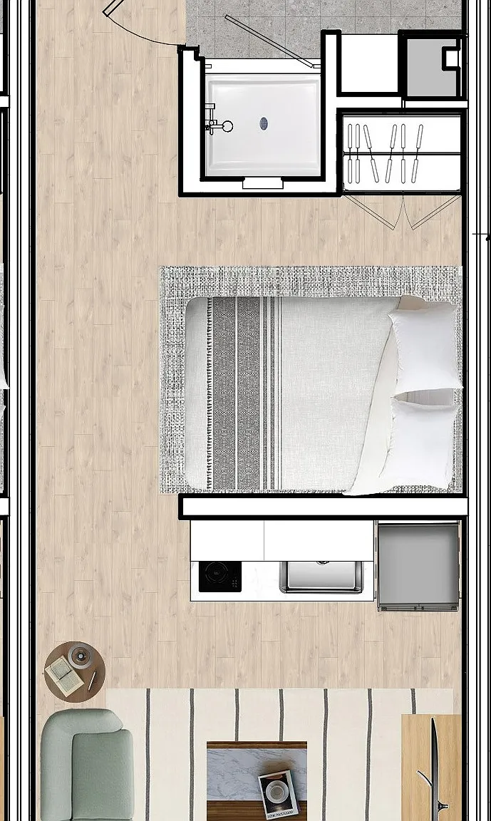 Studio, 296 sqft, $1,950 — Photo 1