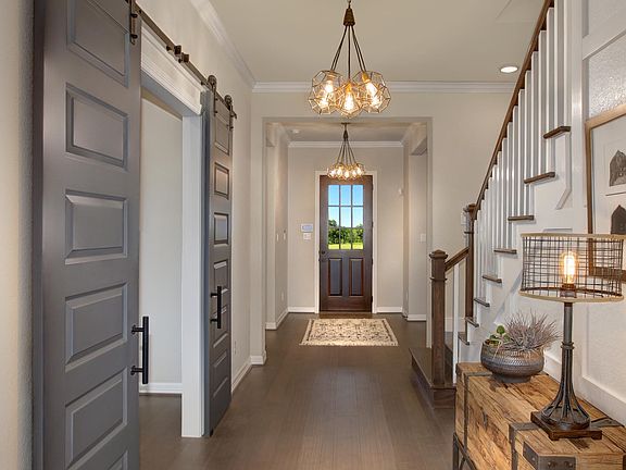 Foyer with hardwood floor