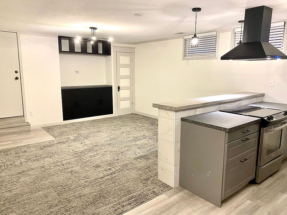 View of living room from dining area.