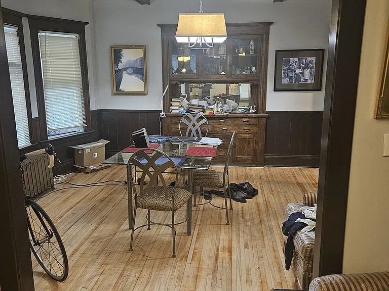 large dining room. Window coverings included
