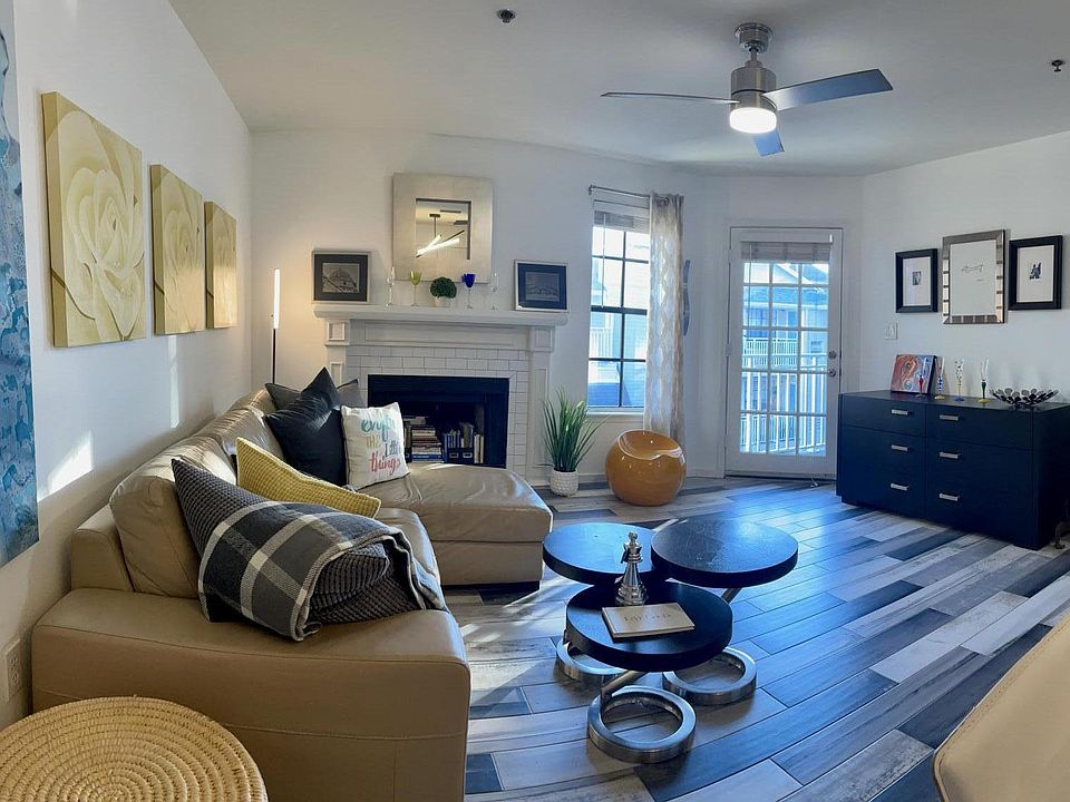 Living room with view to patio.