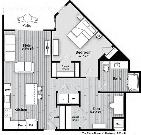 Floor plan The Castle Dream (w/den)