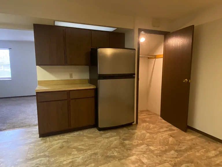 kitchen with closet (view to living room)