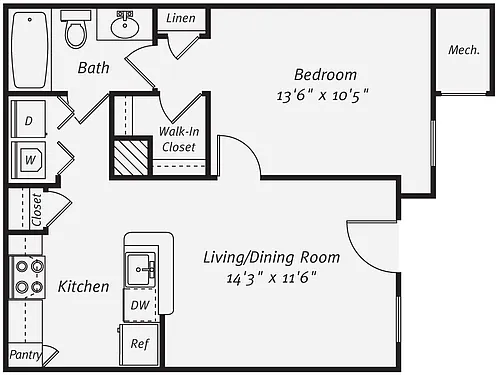 Floor plan A1-603