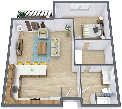 Floor plan One Bedroom 11A