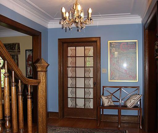 Foyer, crystal chandelier