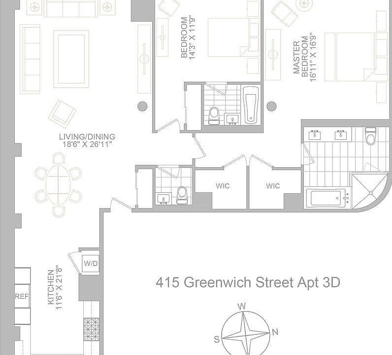 1st image of 415 Greenwich St APT 3D