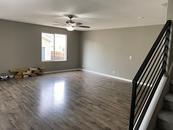 Another view of family room overlooking the garage