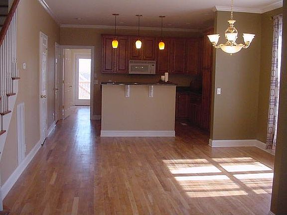 View from dining room into kitchen