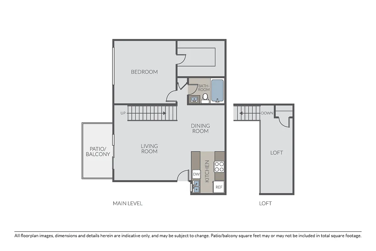 Floor plan Plan 1B Loft