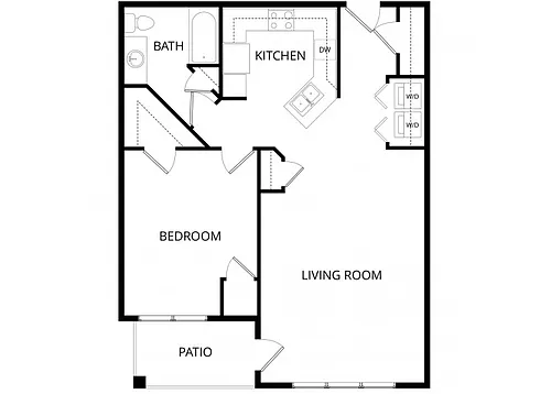 Floor plan 1X1 B