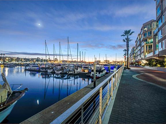 View of Esprit Apartment Homes from the docks