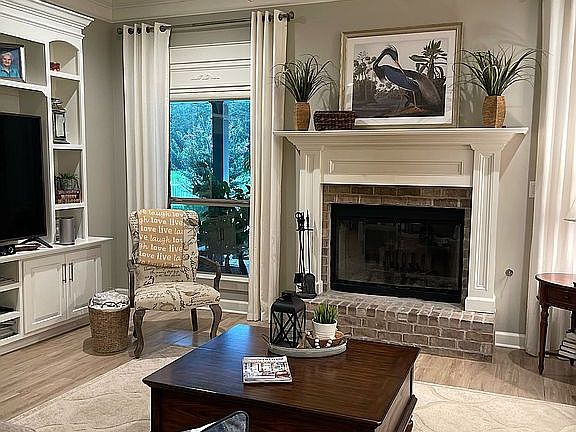 Den Wood Burning Fireplace