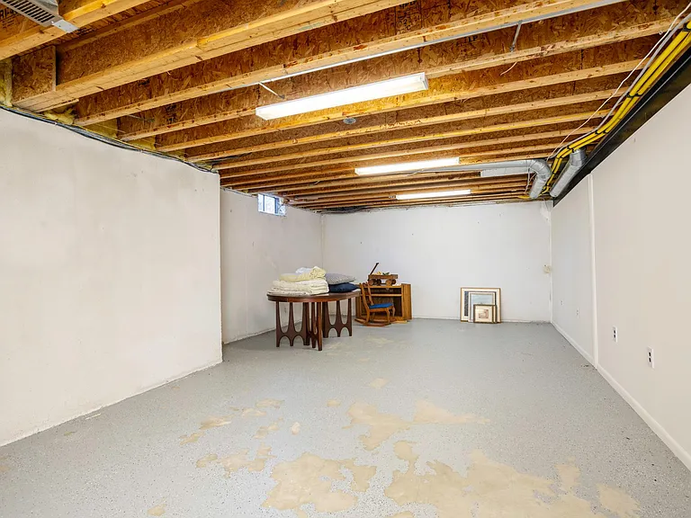 Unfinished lower level