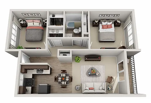 Floor plan 2 BEDROOM