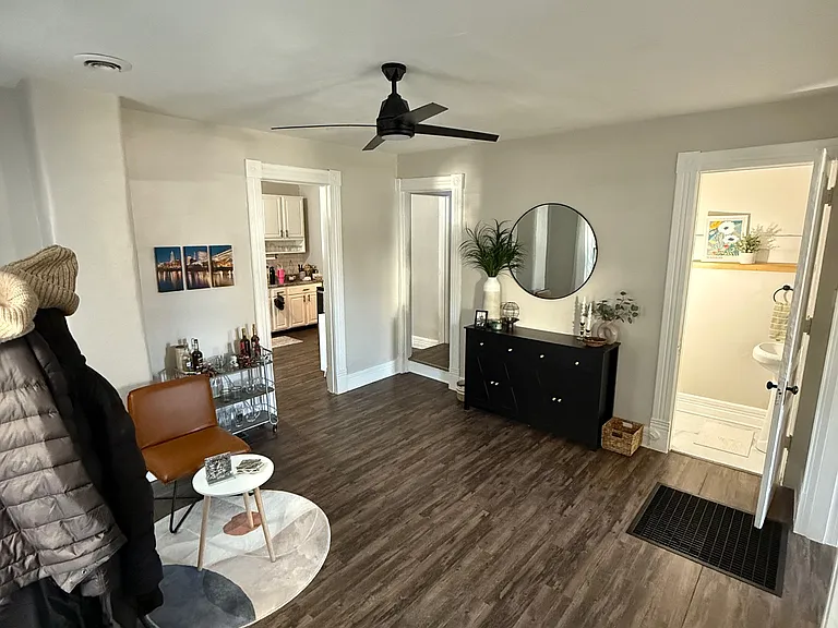 When you first walk in front door you'll see this middle/dining room and 1/2 bath