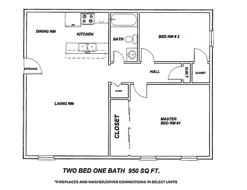 Floor plan 2 Bedroom
