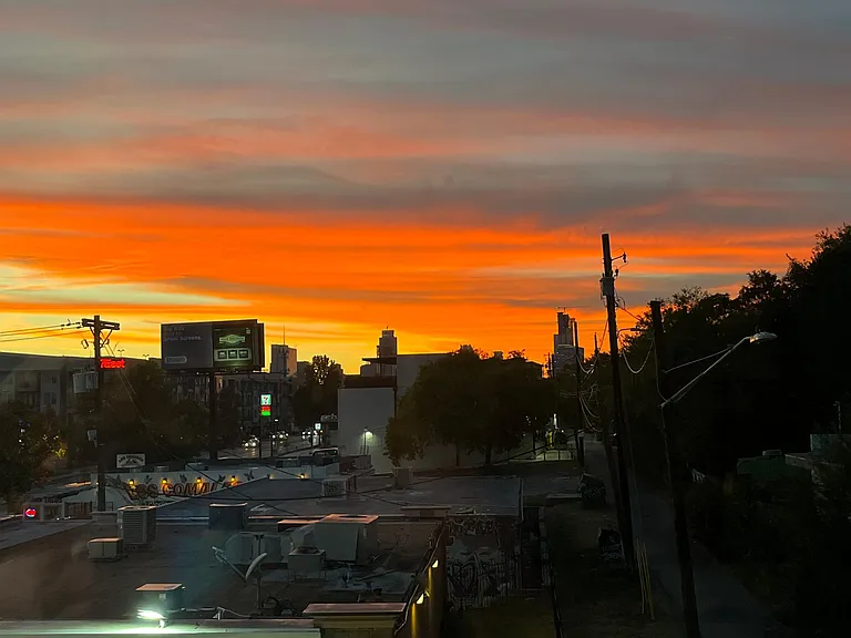 nightly sunsets (from living room & master BR)