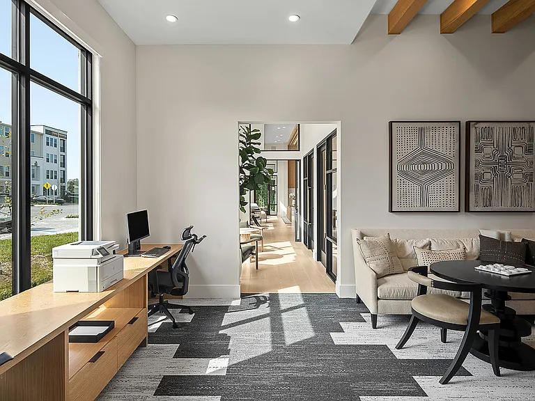 Business Center with Lounge Area
