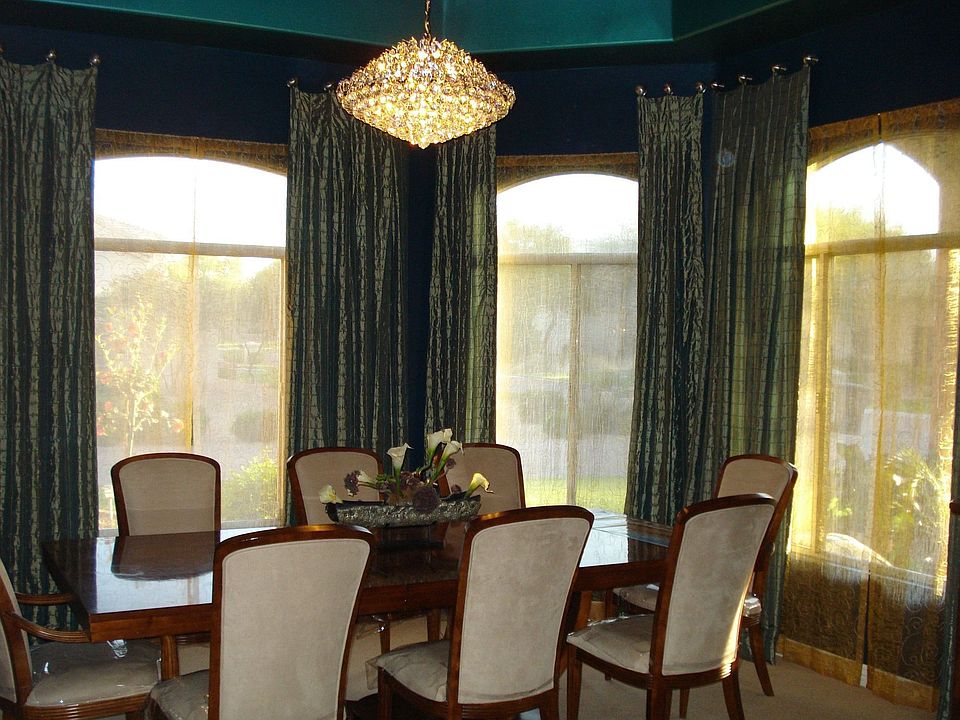 Beautiful Contemporary Chandelier in Formal Dining Room