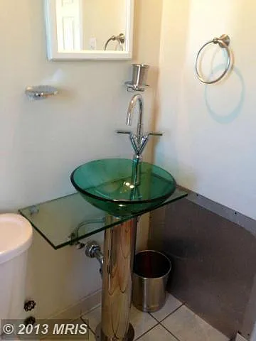 Upgraded vanity in the bathroom