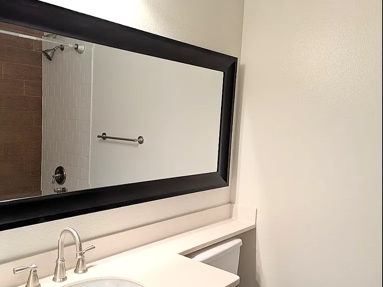 newly painted bathroom cabinets