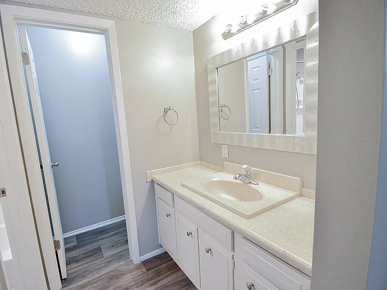 Bright Vanities and Granite Inspired Countertops