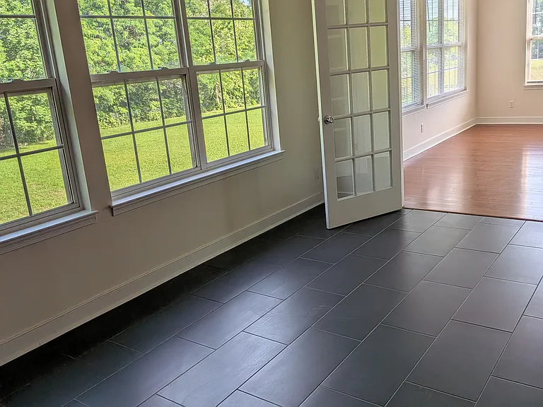 kitchen view attached sunroom