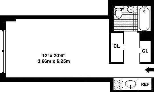 2nd image of 347 W 57th St APT 23