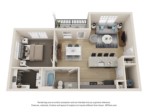 Floor plan 1 bedroom