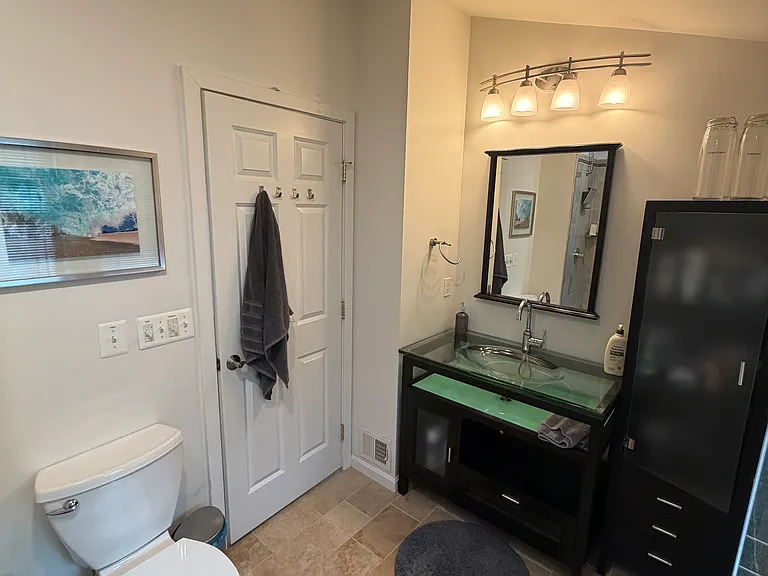 Bathroom with storage space