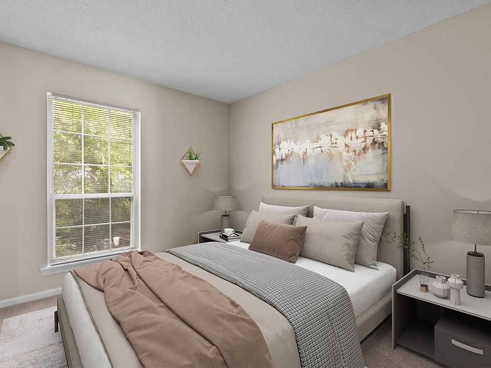 Staged view of 2nd bedroom.