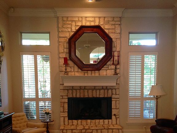 Gas fireplace in Den