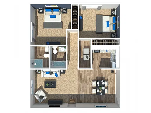Floor plan 2 Bedroom 628