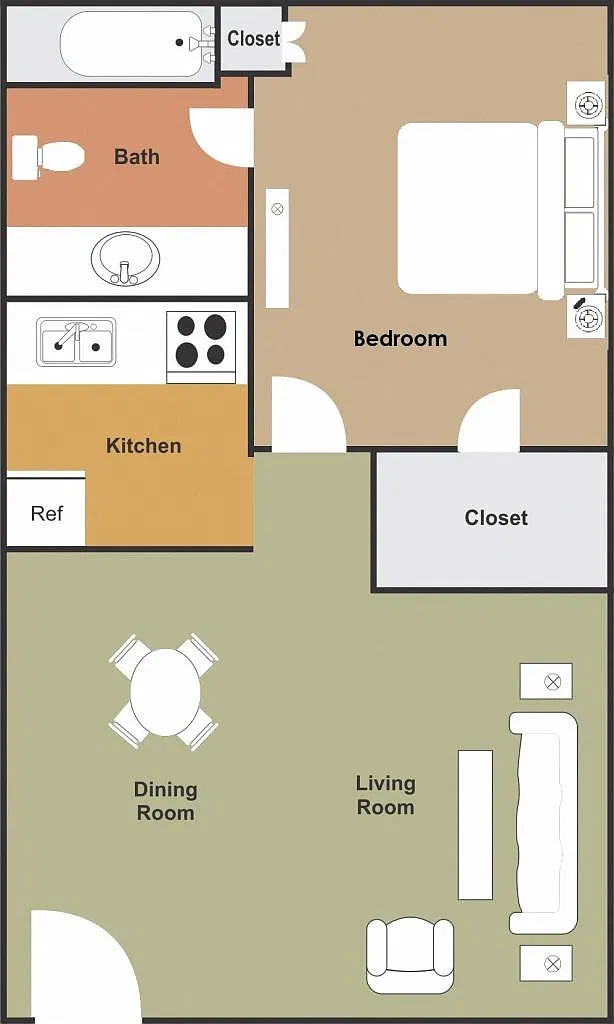 Floor plan 1 Bedroom