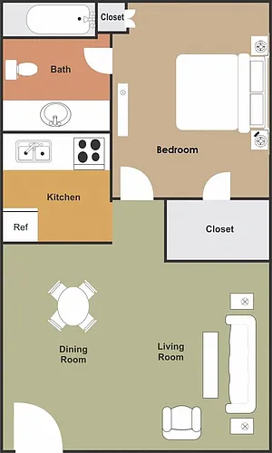 Floor plan 1 Bedroom