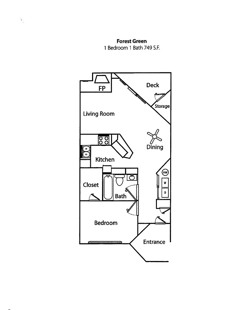 Floor plan 1 Bedroom